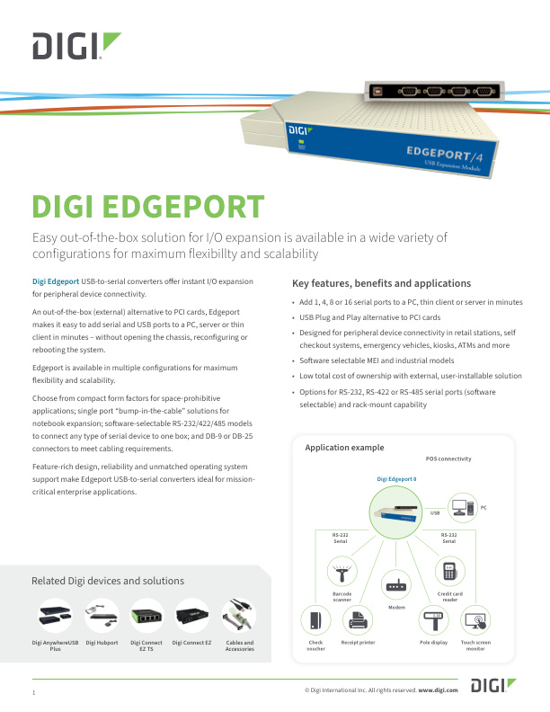 Digi Edgeport-Datenblatt