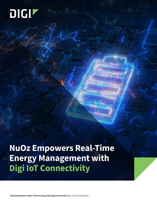 NuOz permet une gestion de l'énergie en temps réel grâce à la connectivité Digi IoT