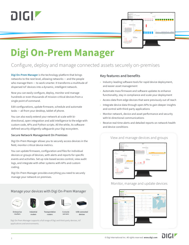 Digi On-Prem Manager Datasheet