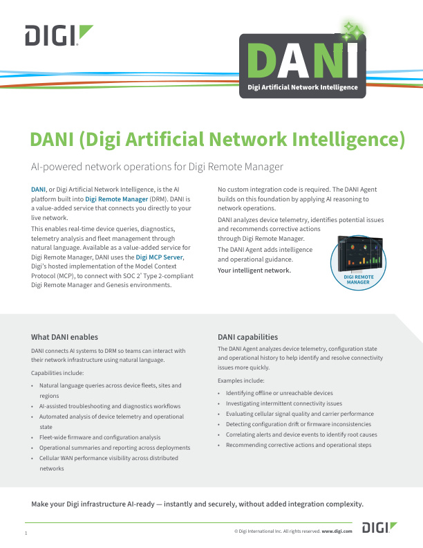 DANI Digi – Datenblatt zur künstlichen Netzwerkintelligenz