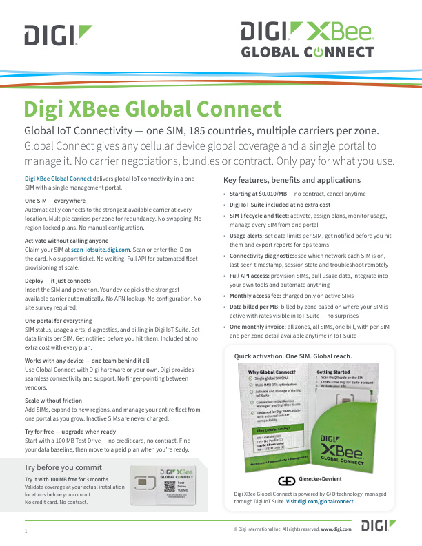 Datenblatt zu Digi XBee Connect